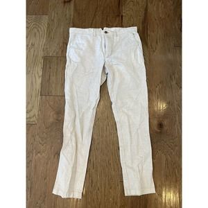 GAP Men's Beige/Cream Linen Blend Pants Slim Fit